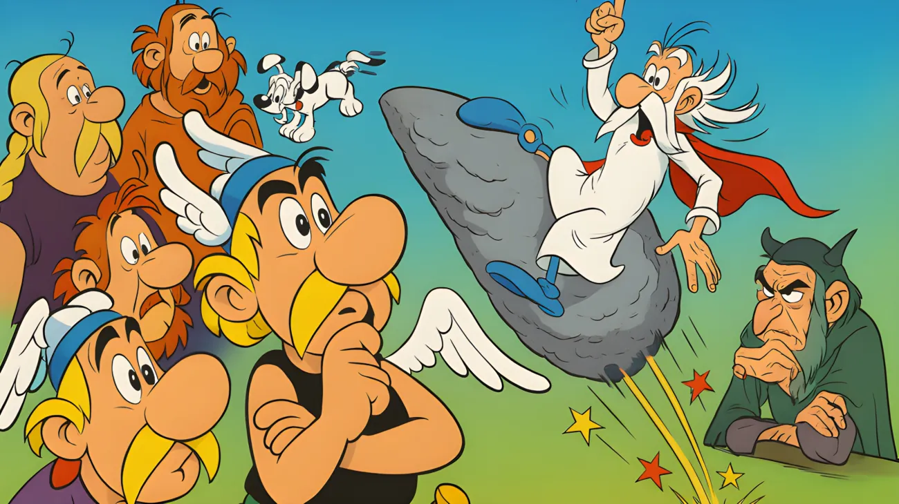 Astérix et le coup du menhir Animation Gaulois"
