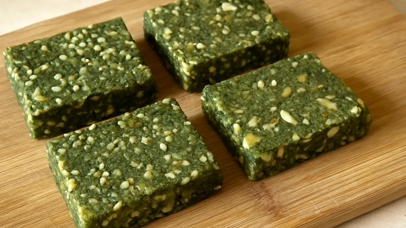 Barres énergétiques aux graines de chanvre et spiruline"
