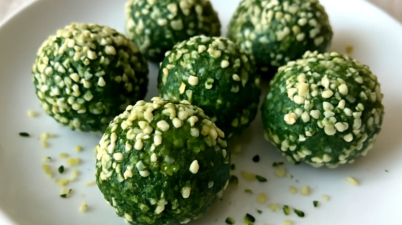 Boules d'énergie aux graines de chanvre et spiruline"