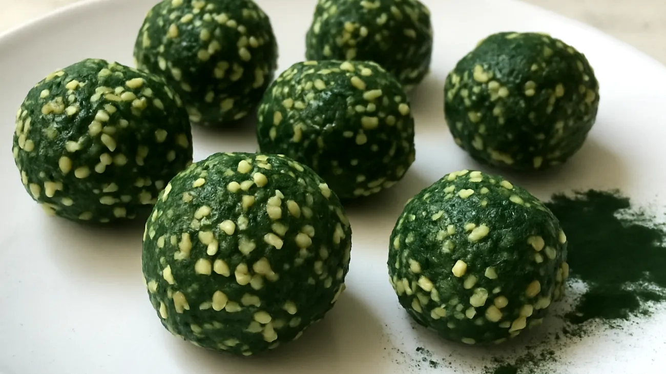 Boules d'énergie aux graines de chanvre et spiruline"