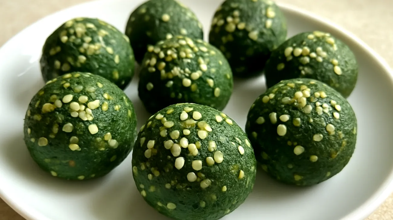 Boules d'énergie aux graines de chanvre et spiruline"