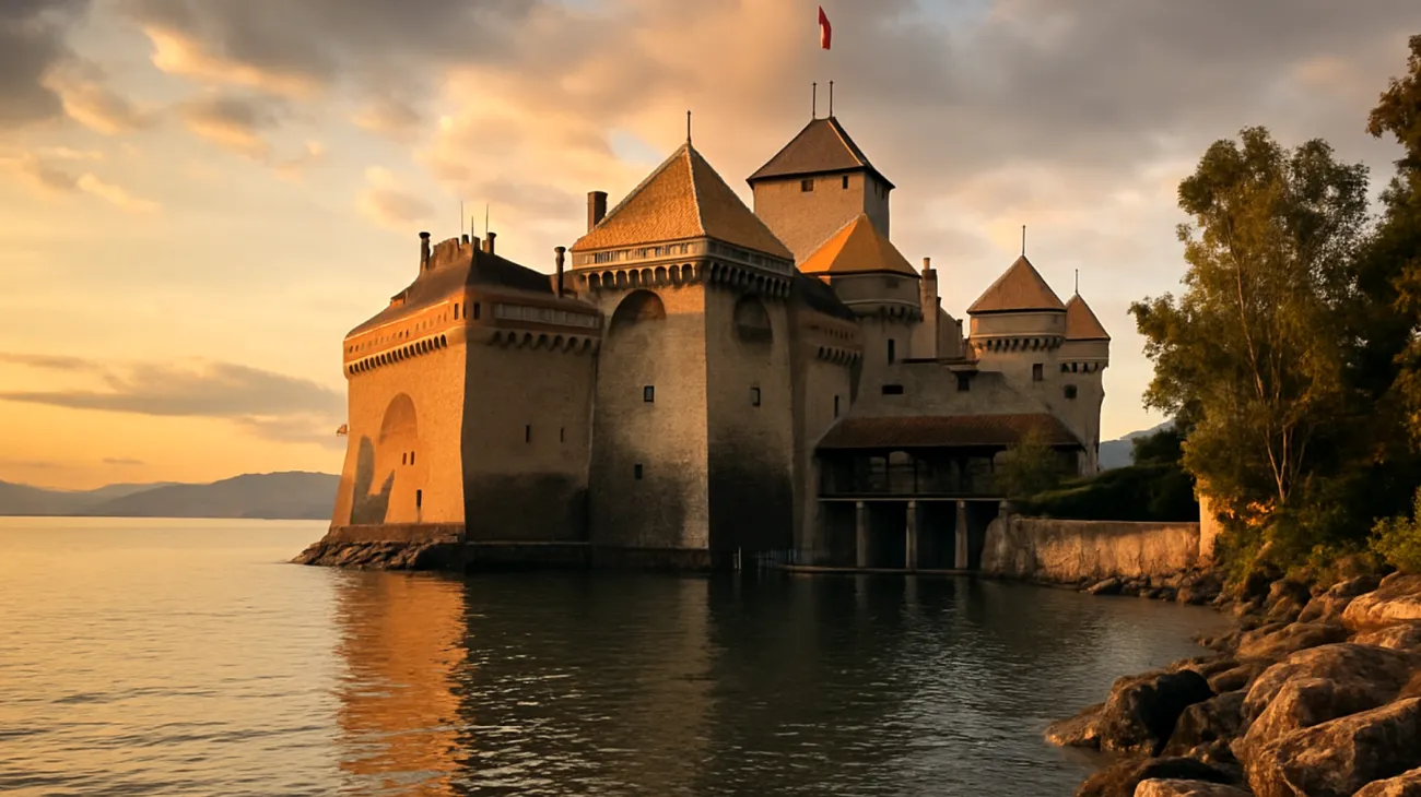 Château de Chillon sur le lac Léman"