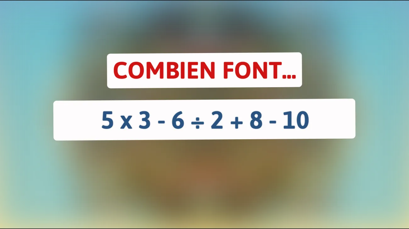Défiez votre intelligence avec ce casse-tête mathématique surprenant : pouvez-vous trouver la solution ?"