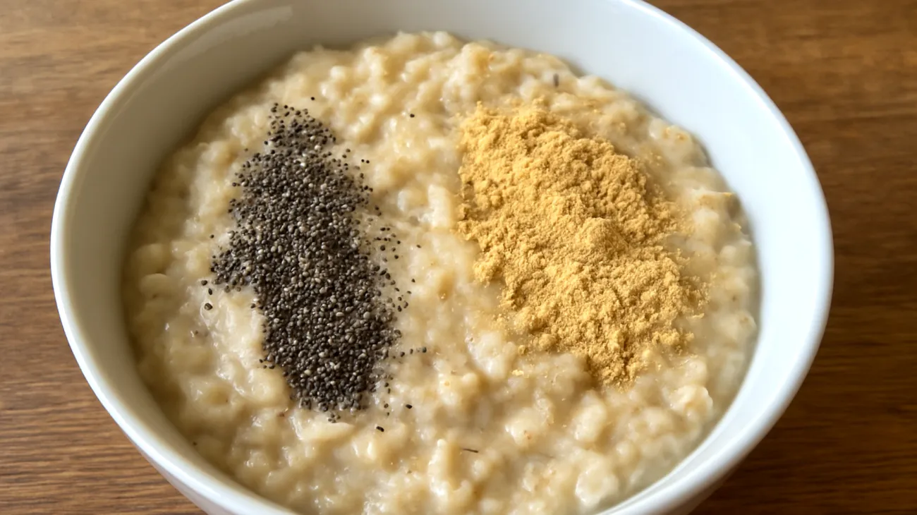 Porridge d'avoine aux graines de chia et poudre de maca"