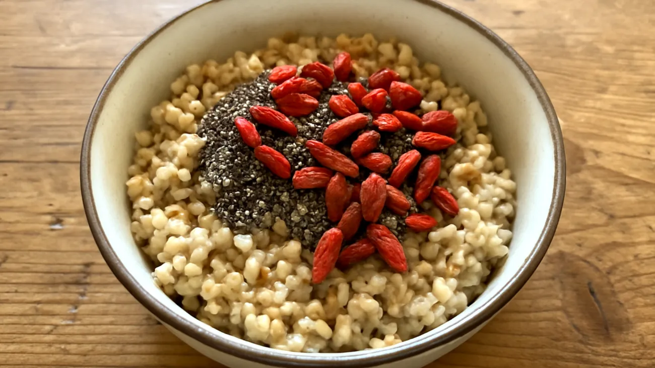 Porridge de sarrasin aux graines de chia et baies de goji"