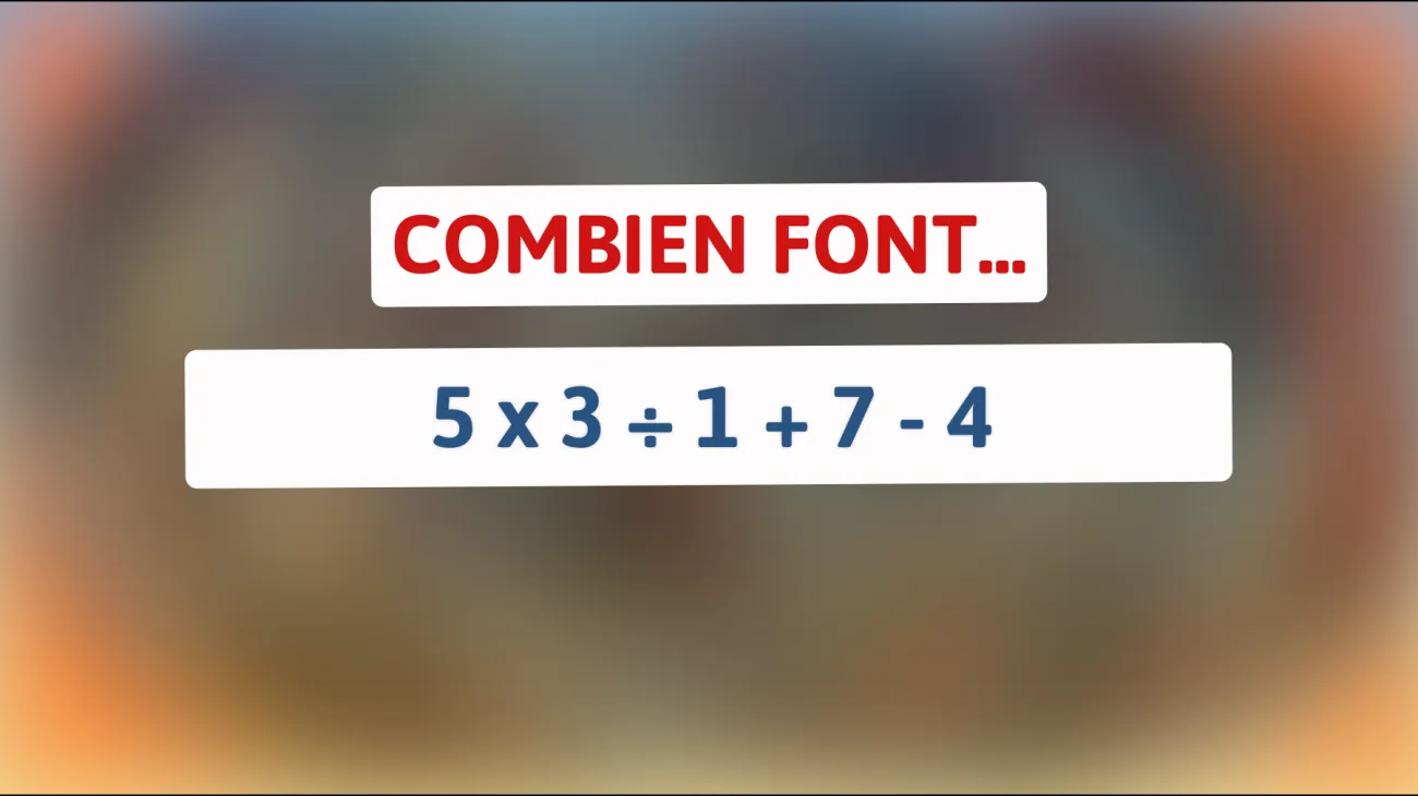 Serez-vous parmi les 1% qui résolvent cette énigme mathématique en une seconde ? Testez votre logique dès maintenant !"